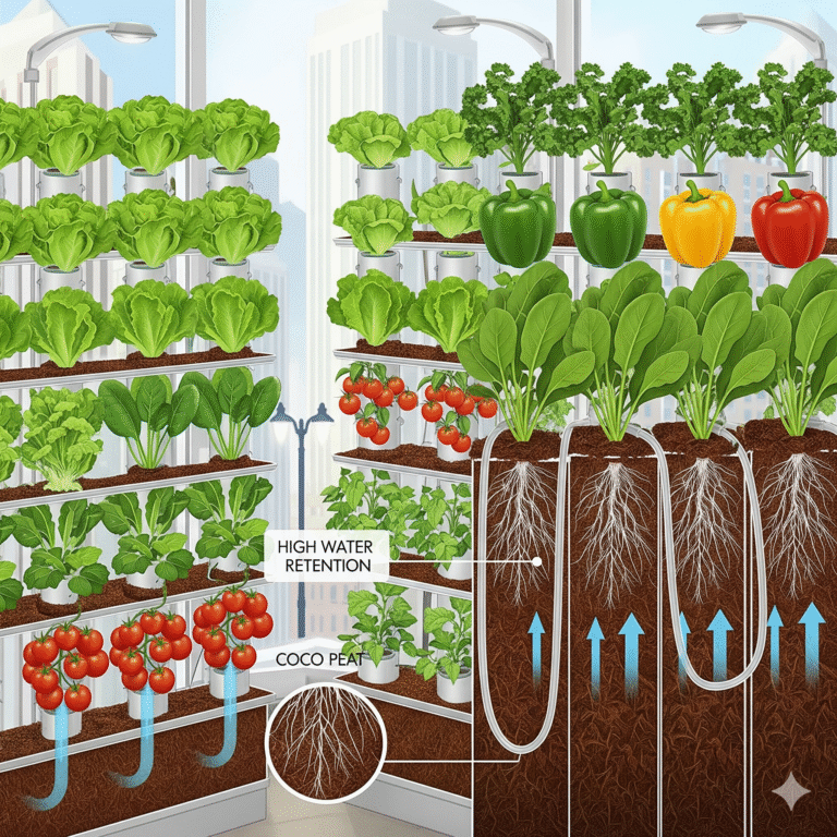 Coco Peat in Vertical Farming: Boosting Nutrition and Quality of Your Produce