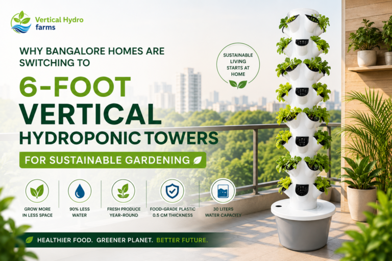Why Bangalore Homes Are Switching to 6-Foot Vertical Hydroponic Towers for Sustainable Gardening