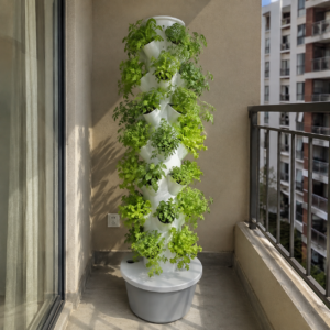 6 Feet, 8 Layer Food Grade Vertical Hydroponic Tower Kit (40 Planting holes)